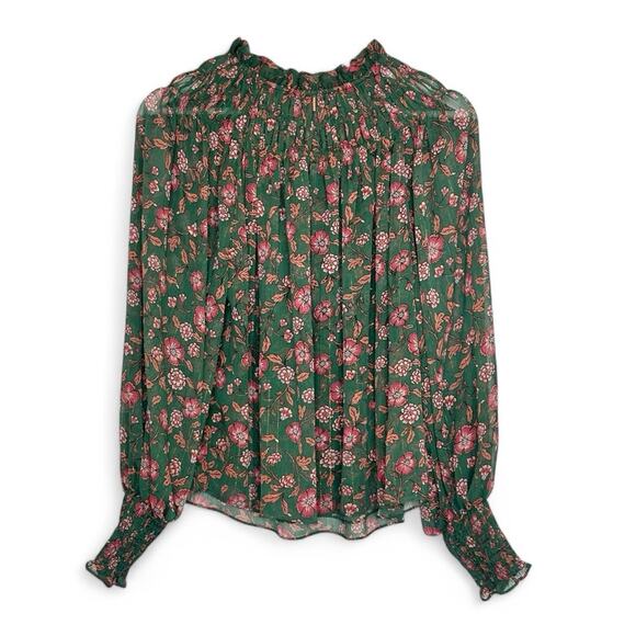 MISA Los Angeles Clio Top in Green Evergreen Bloom - Picture 5 of 10